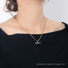 Ins word geometric hip-hop necklace fashionable and versatile metal chain clavicle chain female